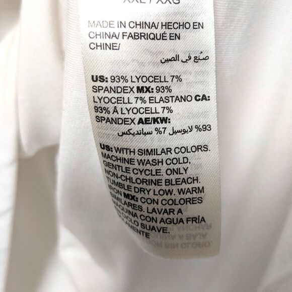 SOMA Essential Long Sleeve Lyocell White Tee XXL - Picture 8 of 9